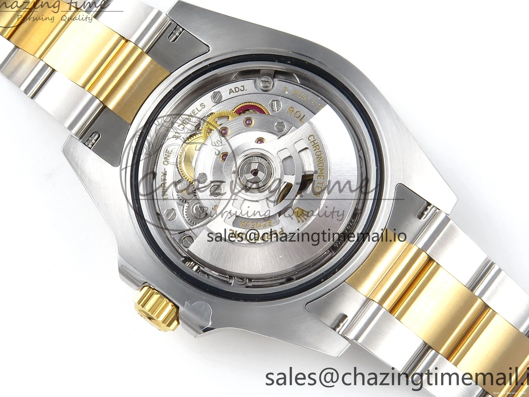 Best AAA Replica Sites Submariner YG Steel Bracelet 374 904L Dial 1:1 on Best Oyster Blue SH SS Edition Seasonal ARF SS YG 126613LB 0115